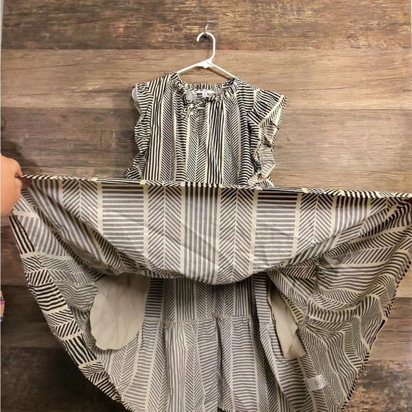 Time and Tru Black and Tan Striped Dress - Picture 5 of 12